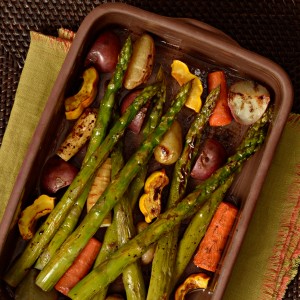Asparagus with Roasted Rainbow Vegetables Asparagus with Roasted Rainbow Vegetables