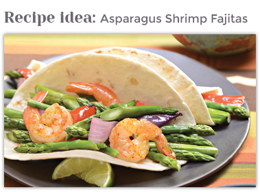 Asparagus & Shrimp Fajitas